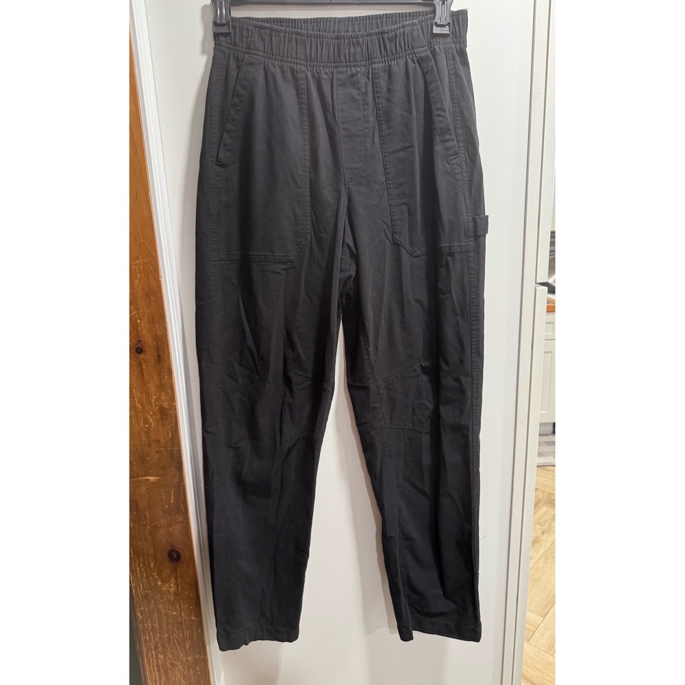 Old Navy Womens High-Rise Pull-On Carpenter Pants Black Size S Tall Utility